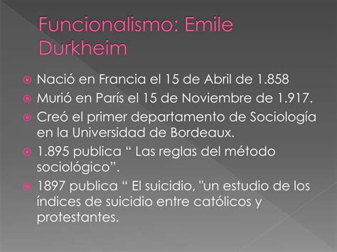 Ppt Funcionalismo Emile Durkheim Powerpoint Presentation Free