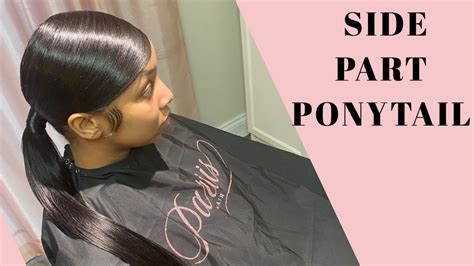 Sleek Side Swoop Ponytail Natural Hair Method Youtube
