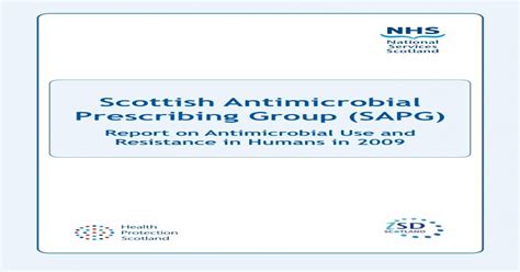 Report On Antimicrobial Use And Resistance In Humans In 2009 · Scottish