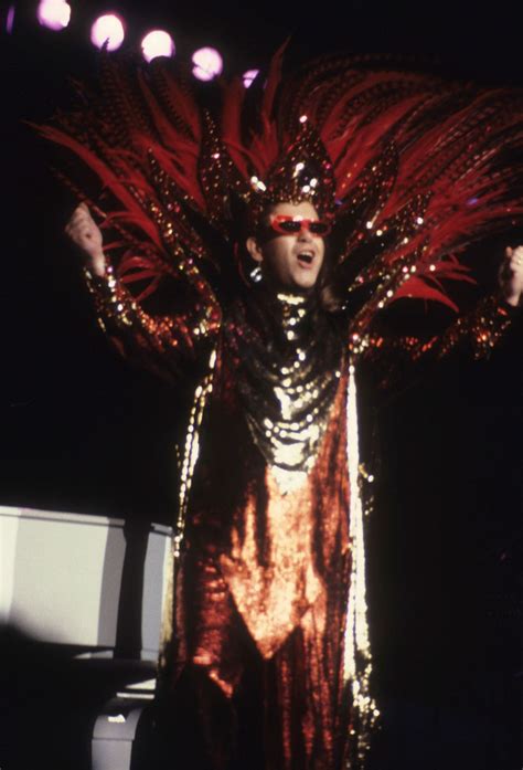 Any movie depicting elton john is going to need spectacular stage outfits. Elton John's Most Gloriously Over-The-Top Costumes Through ...