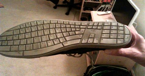 The Bottom Of My Friends Shoe Is A Keyboard Mildlyinteresting