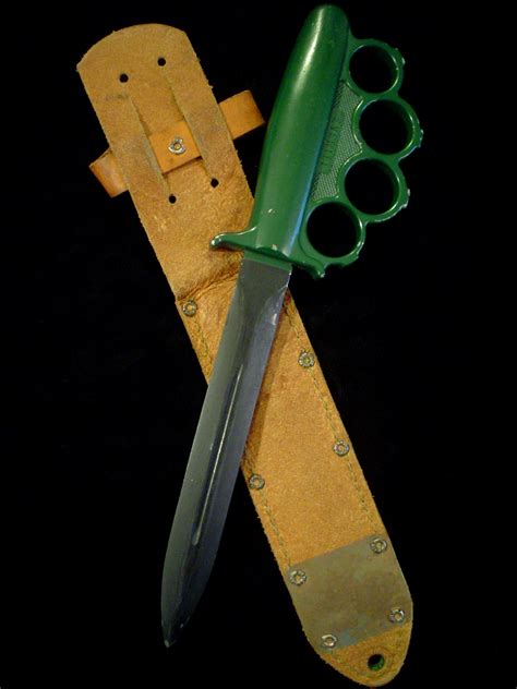 Everitt Knuckle Knife Original Rare U S Wwii Everitt Green Handle