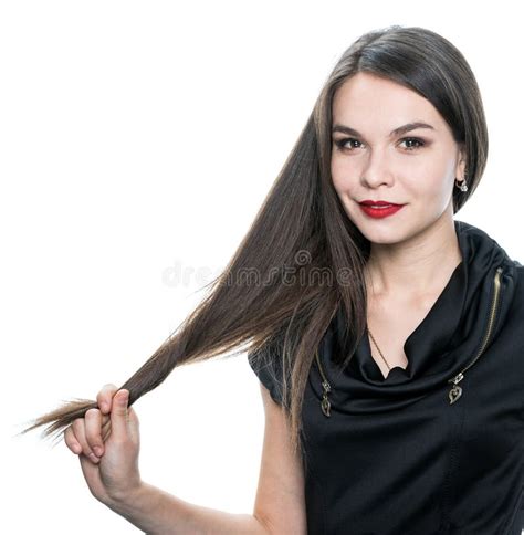 Girl Holding Her Hair Stock Image Image Of Adult Casual 51673361