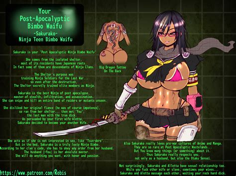 Sakurako Your Post Apocalyptic Ninja Bimbo Waifu By Rebis Hentai Foundry