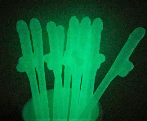 Rainbow Glow In The Dark Penis Straws Bachelorette Pecker Etsy