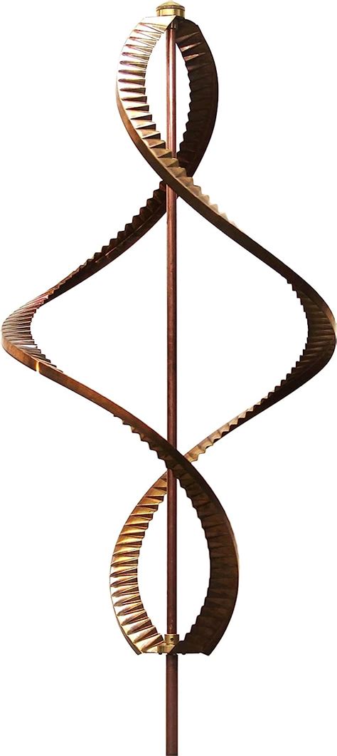 Buy Stanwood Wind Sculpture Kinetic Copper Dual Helix Spinner Online At