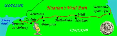 Hadrians Wall Route Map Cycle