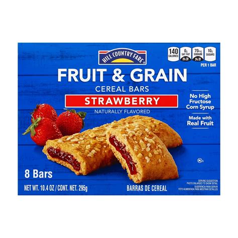 Hill Country Fare Fruit Grain Cereal Bars Strawberry Shop Granola