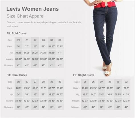 The Jean Size Chart Need To Know Fashion Feel Info