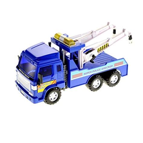 Big Heavy Duty Wrecker Tow Truck Police Toy For Kids With Friction