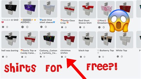How To Get Free Shirts On Roblox Youtube