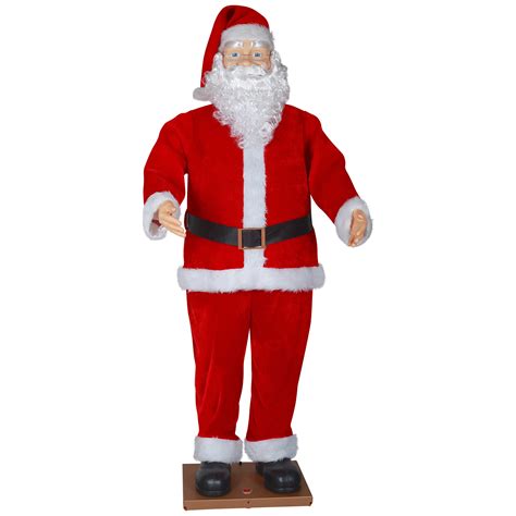 Holiday Time Life Size Animated Dancing Santa With Realistic Face