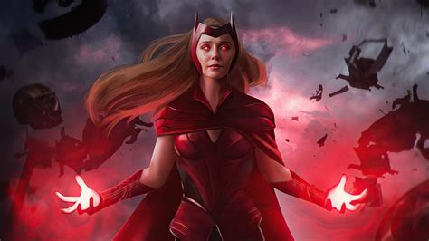 The Scarlet Witch Wanda Vision 2021 Fan Art Hd Wallpaper Pxfuel