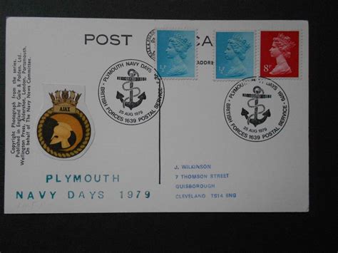 Rare Vintage Gale And Polden Naval Postcard Hms Ajax Plymouth Navy