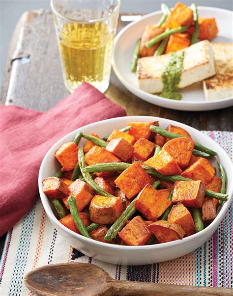 Roasted Sweet Potatoes And Green Beans Recipe