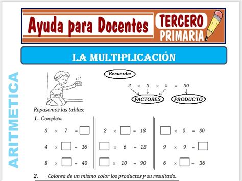 Ficha De Que Es La Multiplicacion Para Tercero De Primaria Education