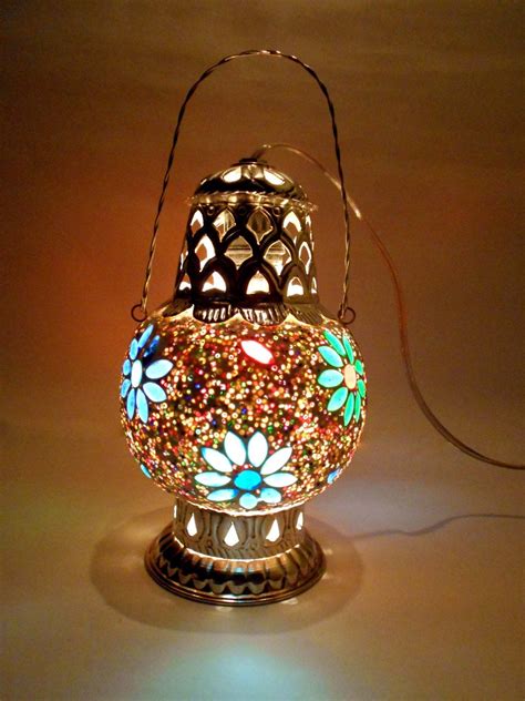 The crystal table lamp was designed as a small table lamp and provides a creative, pretty, and shiny light for any room. Buy susajjit Graceful Night Lamp Decorative Table Lamp Adorned with Mosaic work Attractive ...