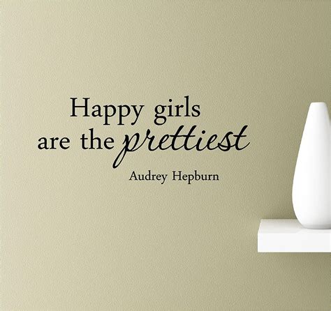Buy Happy Girls Are The Prettiest Audrey Hepburn Vinyl Wall Art