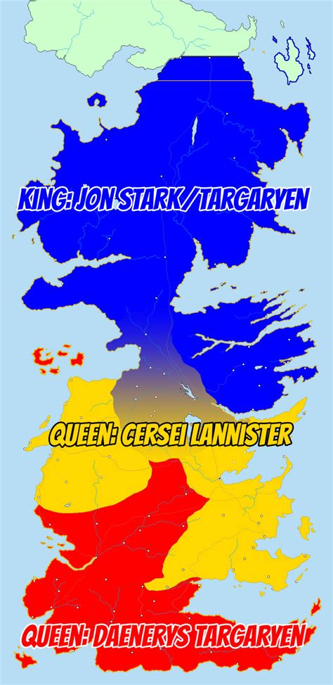 Spoilers Political Map Of Westeros After Season 8 Rgameofthrones