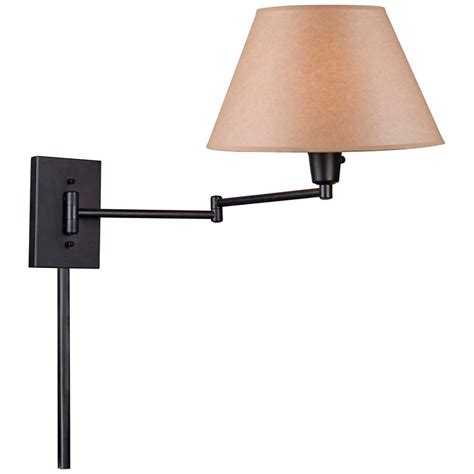 Kenroy Black Simplicity Plug In Swing Arm Wall Lamp 59007 Lamps Plus