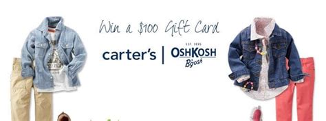 Enter To Win A 100 T Card To Cartersoshkosh Free Coupon