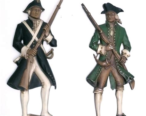 revolutionary war soldiers metal sculptures pair of colonial soldiers wall plaques by sexton