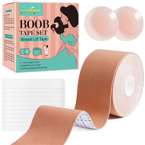 Boob Tapeboobytape For Breast Lift With Reusable Nipple Covers And Double Sided Fashion Tape