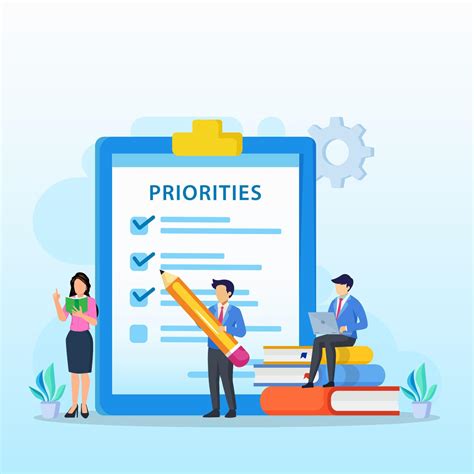 Priorities Vector Illustration Work Planning And Management To Boost
