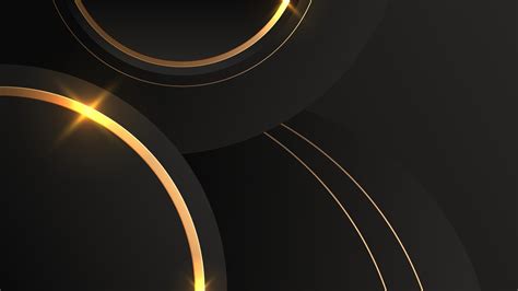 Luxury Black And Gold Background Abstract Elegant Rounded Backdrop