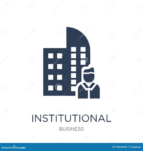 Institutional Investor Icon Trendy Flat Vector Institutional In Stock