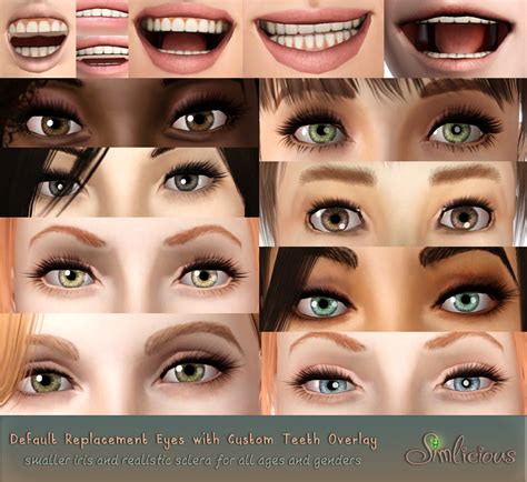 Default Replacement Eyes With Custom Teeth Custom Content For The