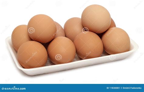 Chicken Eggs From A Female Hen Isolated On An Orange Background High