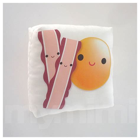 Food Pillow Egg Pillow Bacon Pillow Breakfast Food Throw Etsy