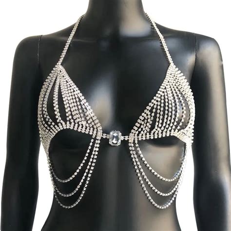 Hot Sexy Rhinestone Body Chain Bikini Piece Jewelry Crystal Erotic