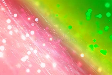 Abstract Colorful Silver And Green Bokeh And Silver Waves With Pink