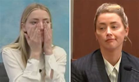 Amber Heard Covers Mouth After Slipping Up In Deposition Johnny Depp S Lawyer Claims