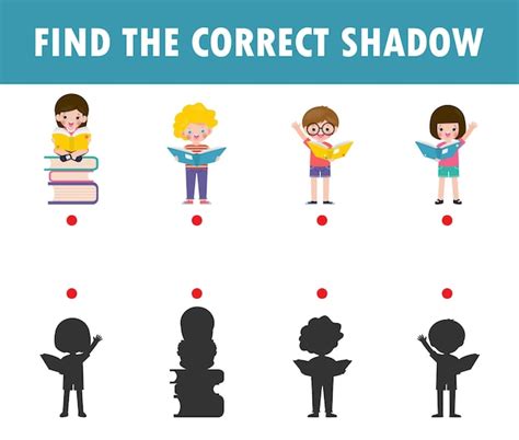 Premium Vector Shadow Matching Game For Kids Visual Game For Kid