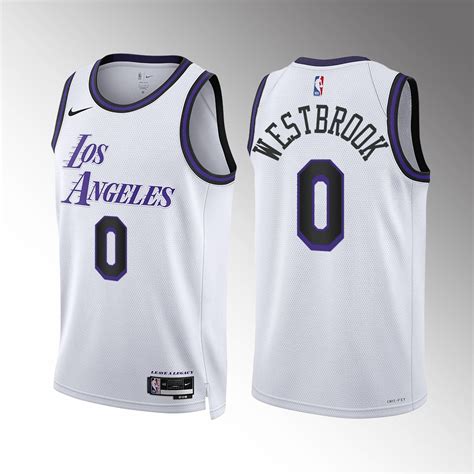 2022 23 Lakers 0 Russell Westbrook City Edition Jersey White