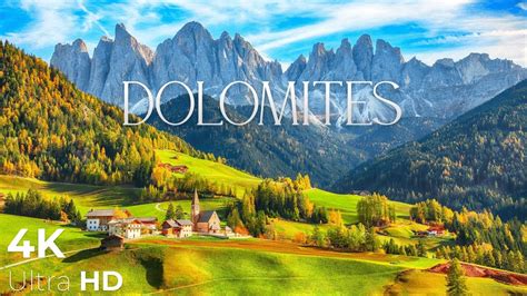 Dolomites 4k Amazing Beautiful Nature With Piano Relaxing 3 Hours In