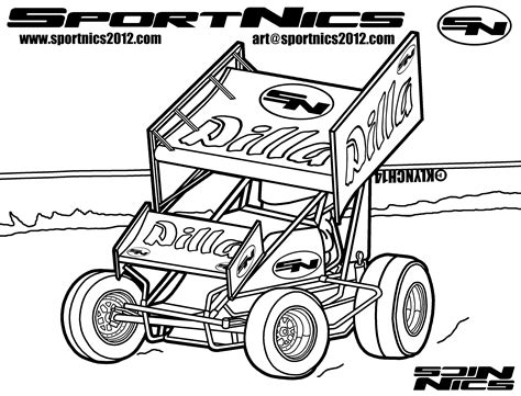 Delight your little car lover with a classic truck coloring page. Sprint Car Coloring Pages at GetDrawings | Free download