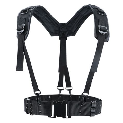 Hs Adjustable Tactical Lightweight Waist Belt Harness Set For Outdoor