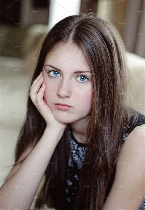 Young Girl With Long Hair ~ People Photos ~ Creative Market