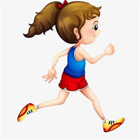 Running Girl Cartoon