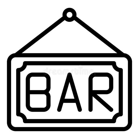 Bar Icon Outline Style Stock Vector Illustration Of Black 201145777