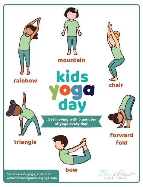 Kids Yoga Day Sequence Free Poster Yoga For Kids Yoga Day Kids