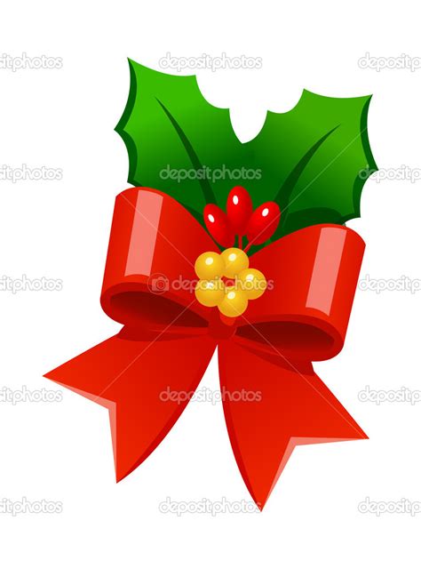 Christmas Mistletoe With Bow Stock Vector Image By ©zzve 13468472