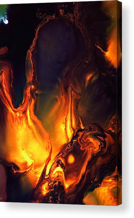 Flames Of Love Liquid Abstract Art By Kredart Acrylic Print By Serg