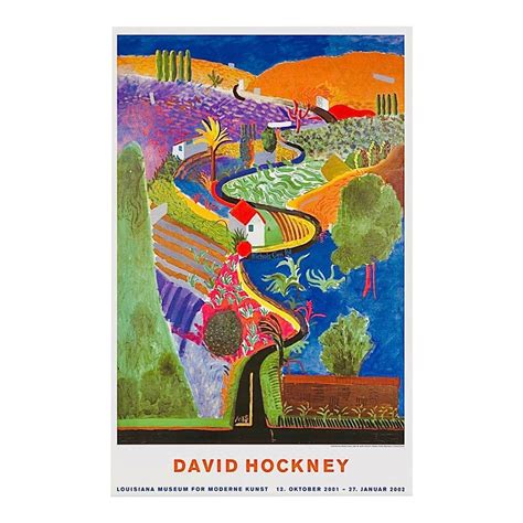 2001 David Hockney Nichols Canyon Original Exhibition Poster Denmark