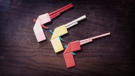 How To Make A Paper Gun Origami Easy Paper Gun Youtube