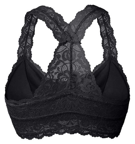 yianna women floral lace bralette padded breathable sexy racerback lac
